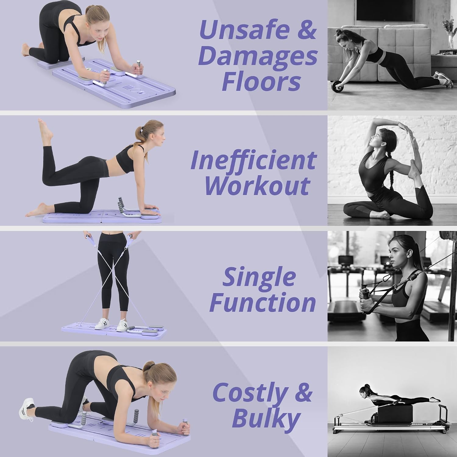 JANUA 5-in-1 Foldable Pilates Reformer